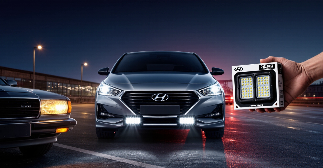 LED vs Halogen Fog Lights A comparison of LED and halogen fog light beams