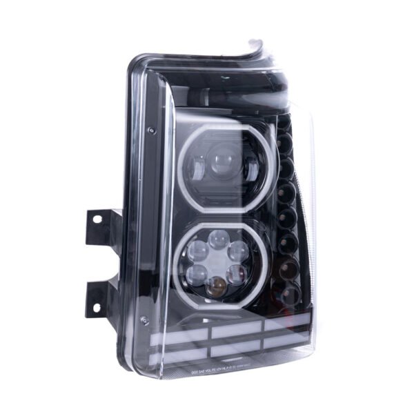 Projector Led Headlights Assembly Compatible with Ford F250/F350/F450 2011-2016, w/Led Turn Signal, Led DRL, Side Marker, Plug & Play, CREE LED Chips, Passenger and Driver Side, Sleek Style