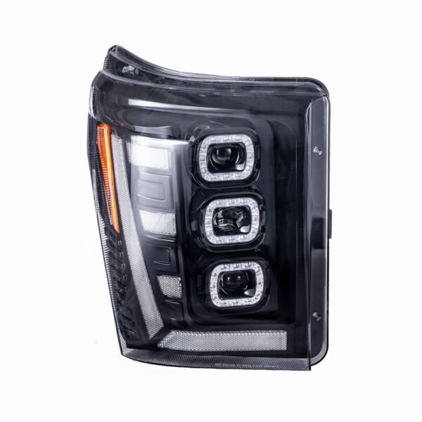 Projector Led Headlights Assembly Compatible with Ford F250/350/F450 2011-2016, w/Led Turn Signal, Led DRL, Side Marker, Plug & Play, CREE LED Chips, Passenger and Driver Side, Elegant Style