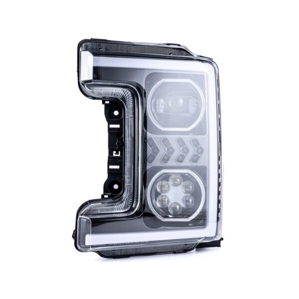 Projector Led Headlights Assembly Compatible with Ford F250/F350/F450/F550 2017-2019, w/Led Turn Signal, Led DRL, Side Marker, Plug & Play, CREE LED Chips, Passenger and Driver Side, Sleek Style