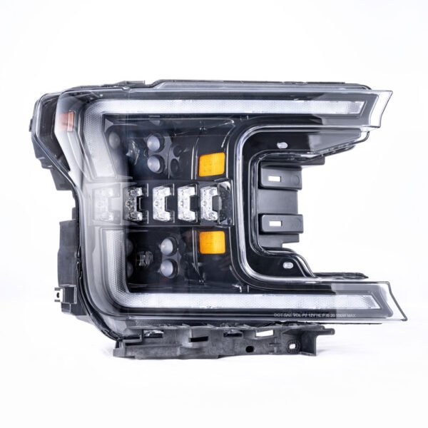 Projector Led Headlights Assembly Compatible with Ford F150 2018-2019, w/Led Turn Signal, Led DRL, Side Marker, Plug & Play, CREE LED Chips, Passenger and Driver Side, Elegant Style