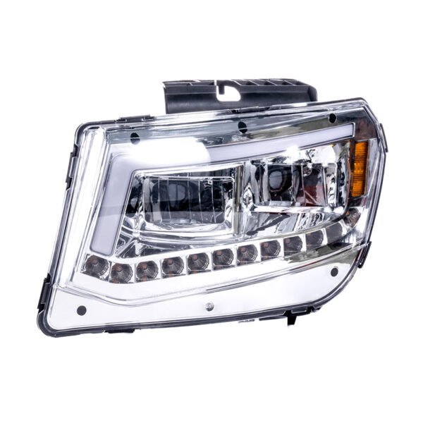 Reflector Led Headlights Assembly Compatible with Chevrolet Camaro 2014-2015, w/Led Turn Signal, Led DRL, Side Marker, Plug & Play, CREE LED Chips, Passenger and Driver Side