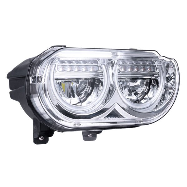 Reflector Led Headlights Assembly Compatible with Dodge Challenger 2008-2014, w/Led Turn Signal, Led DRL, Side Marker, Plug & Play, CREE LED Chips, Passenger and Driver Side