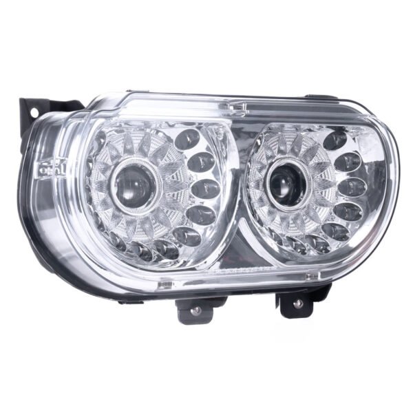 Projector Led Headlights Assembly Compatible with Dodge Challenger 2008-2014, w/Led Turn Signal, Led DRL, Side Marker, Plug & Play, CREE LED Chips, Passenger and Driver Side