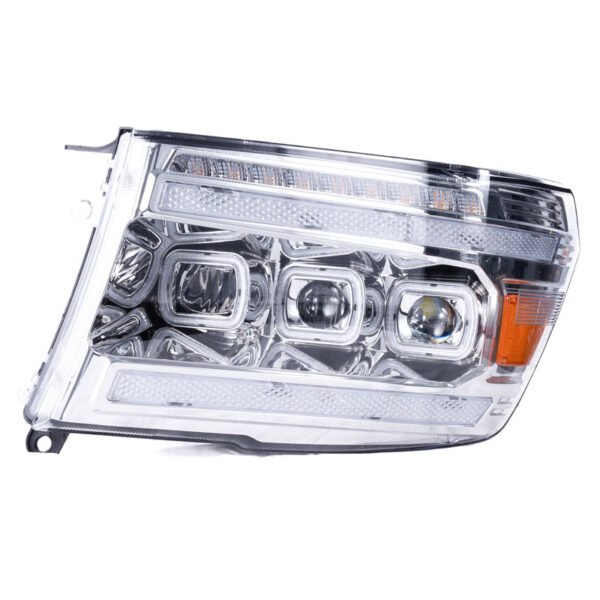 Projector Led Headlights Assembly Compatible with Dodge Ram Pickup 1500/2500/3500 2018-2019, w/Led Turn Signal, Led DRL, Side Marker, Plug & Play, CREE LED Chips, Passenger and Driver Side