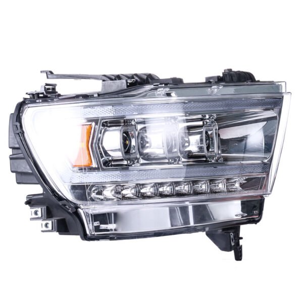 Projector Led Headlights Assembly Compatible with Dodge Ram 1500 Pickup 2019-2021, w/Led Turn Signal, Led DRL, Side Marker, Plug & Play, CREE LED Chips, Passenger and Driver Side, Type A