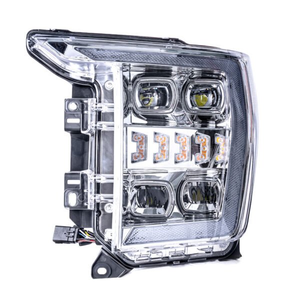 Projector Led Headlights Assembly Compatible with Ford F150 2021-2023, w/Led Turn Signal, Led DRL, Side Marker, Plug & Play, CREE LED Chips, Passenger and Driver Side, Elegant Style