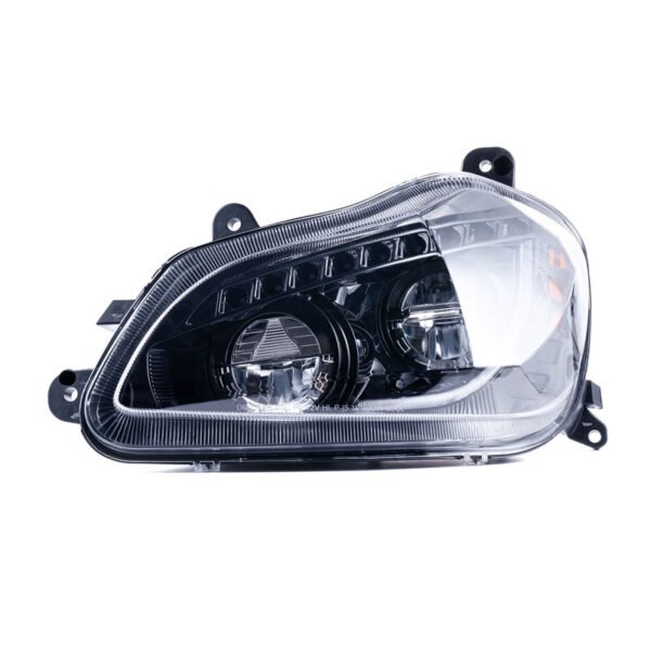 LED Reflector Headlight Assembly for Semi-truck, Fit for Kenworth T680 2013-2021, with Turn Signal, Side Marker, Parking Light, Plug & Play, CREE LED Chips, Passenger and Driver Side