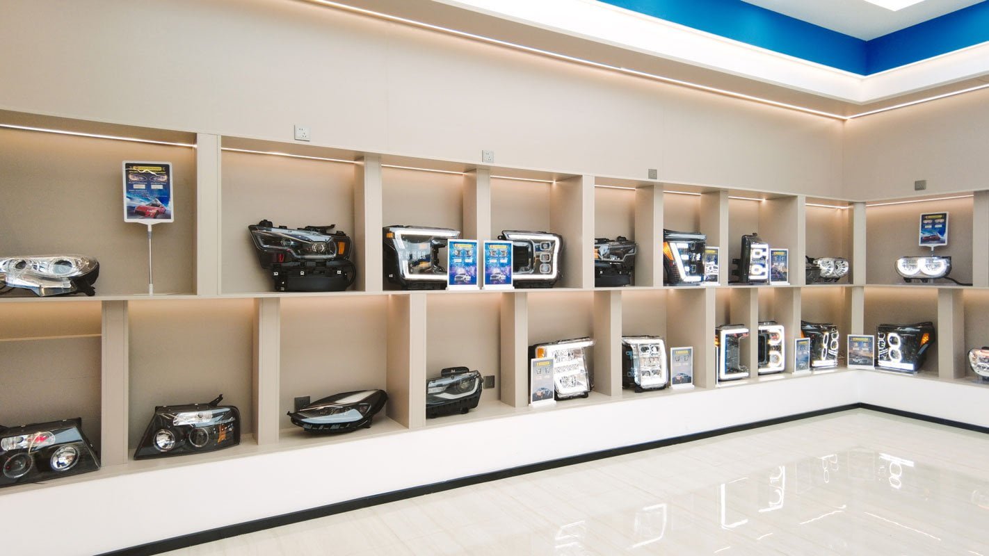 Automotive lighting product review area