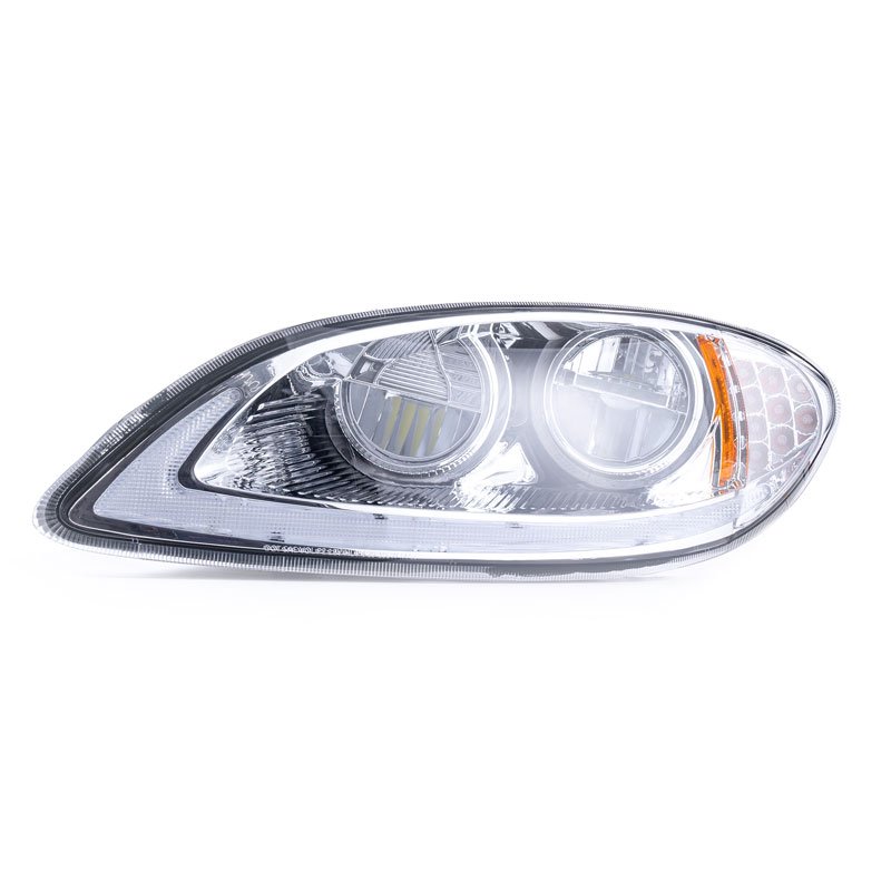 International commercial truck headlight front view