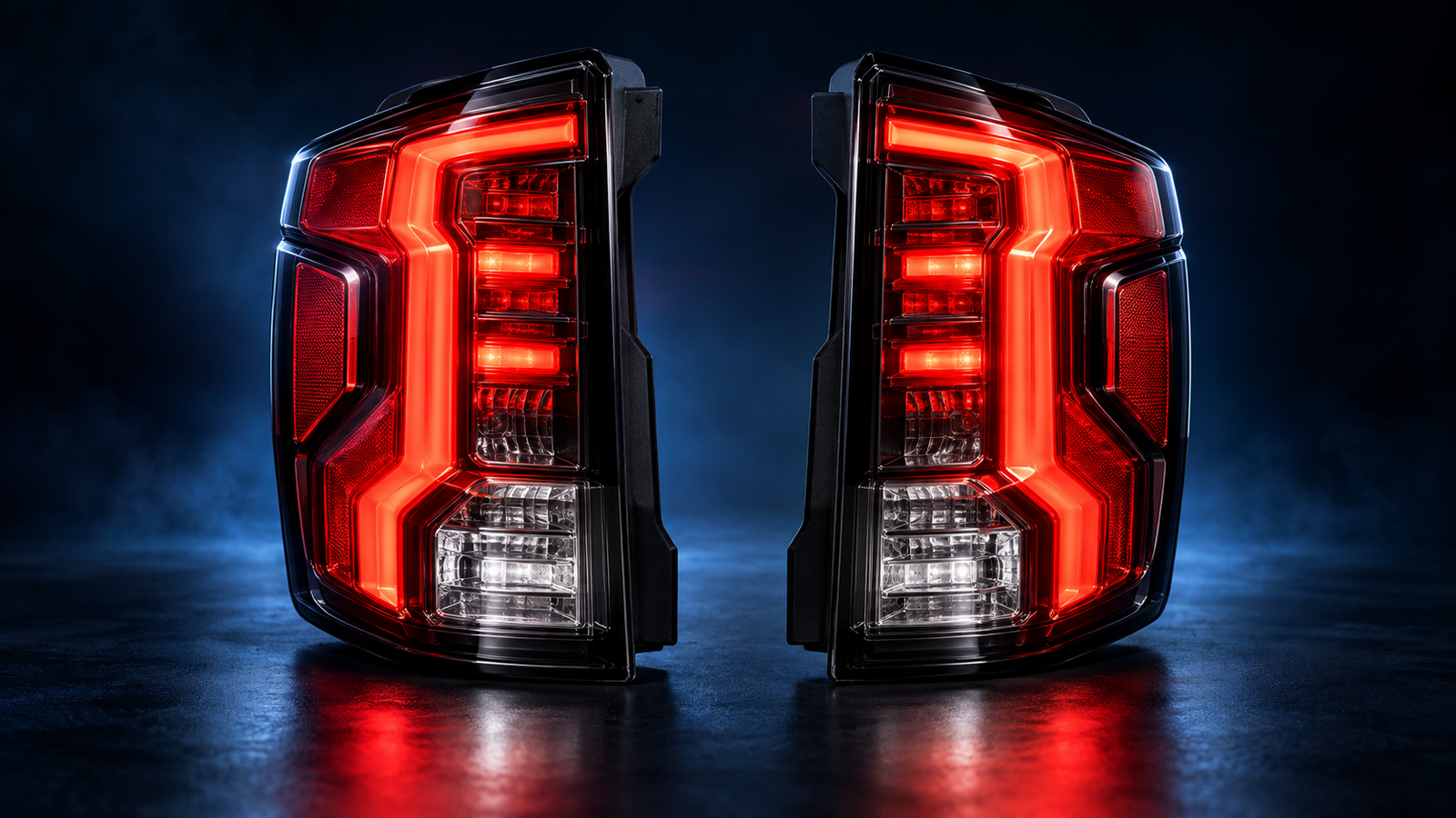 Pickup truck LED tail light assemblies for OEM and private-label programs